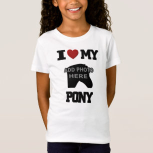 CAMISETA EU AMO MEU T-SHIRT DOS MIÚDOS DO PÔNEI - ADICION