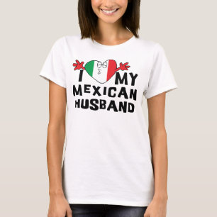 Camiseta Eu amo meu t-shirt mexicano do marido