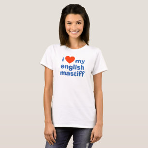 Camiseta Eu Amo Meu Tanque Mastiff Inglês