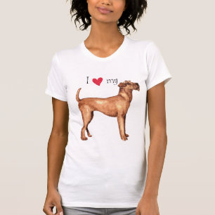 Camiseta Eu amo meu Terrier irlandês
