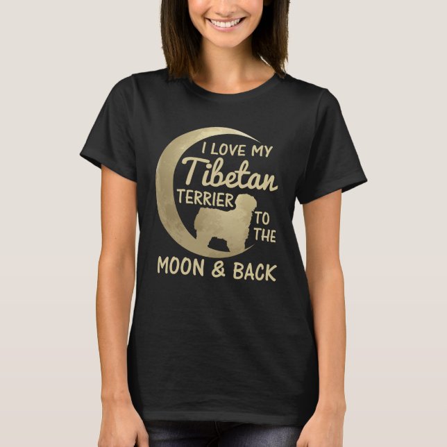 Camiseta Eu Amo Meu Terrier Tibetano (Frente)