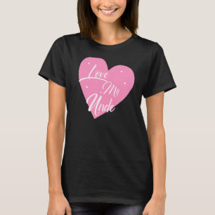 Camiseta Eu Amo Meu Tio Coração Meu Tio Gráficos