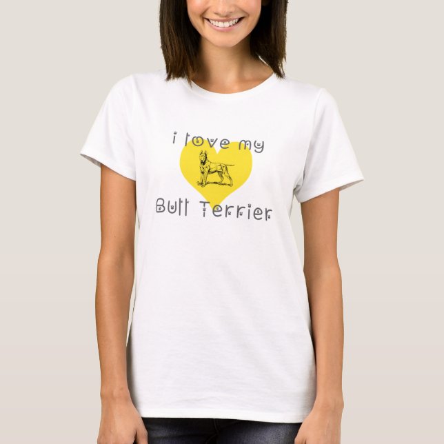 Camiseta eu amo meu touro terrier (Frente)