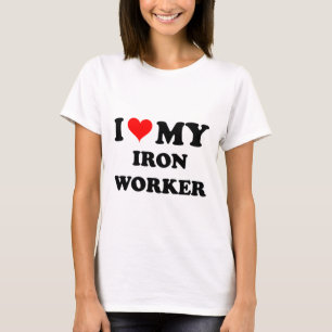 Camiseta Eu amo meu trabalhador do ferro