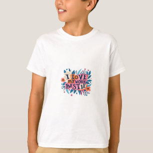 Camiseta Eu Amo Meu Trabalho Bestie Trabalho Bestie Dif Clá