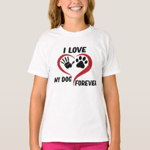 Camiseta Eu amo meu travesseiro decorativo de cachorro