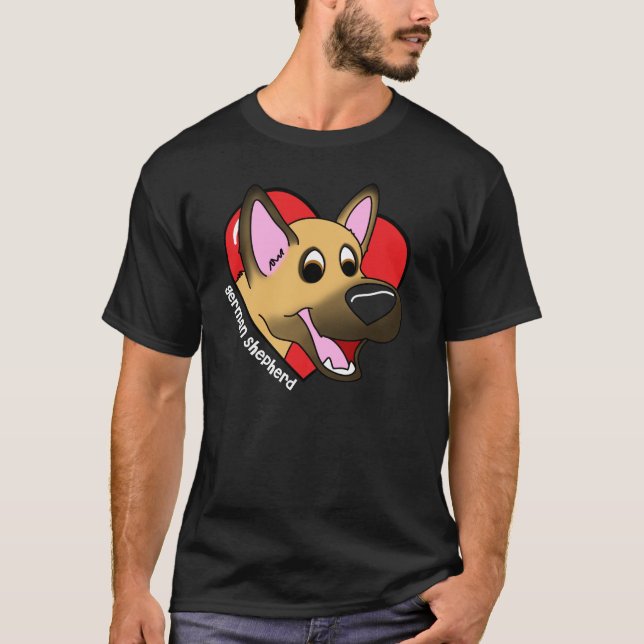 Camiseta Eu amo meu TShirt da obscuridade do german (Frente)