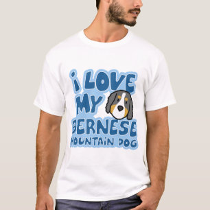 Camiseta Eu amo meu TShirt das senhoras do cão de montanha