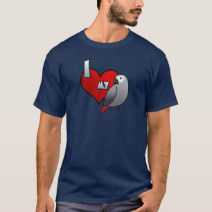Camiseta Eu amo meu TShirt do cinza africano de Congo