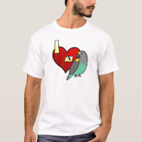 Eu amo meu TShirt do papagaio de Meyers