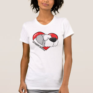 Camiseta Eu amo meu TShirt inglês velho do Sheepdog