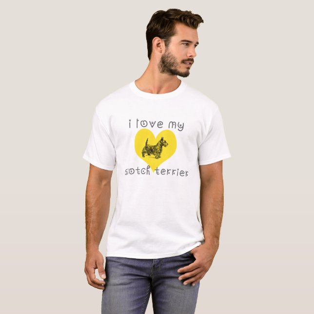 Camiseta eu amo meu uísque terrier (Frente Completa)