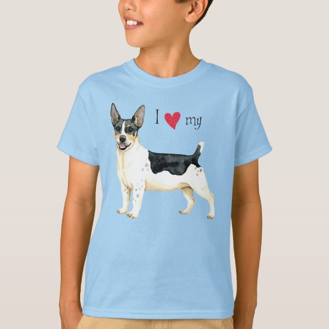 Camiseta Eu amo meu Ursinho Roosevelt Terrier (Frente)