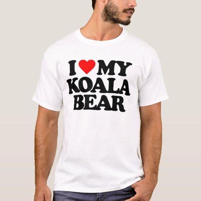 CAMISETA EU AMO MEU URSO DE KOALA (Frente)