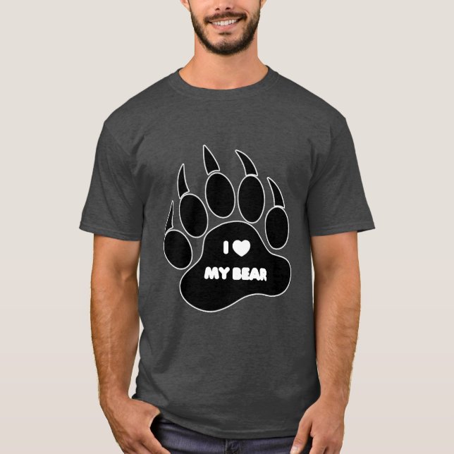 Camiseta Eu Amo Meu Urso Em Bear Paw (Frente)