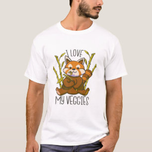 Camiseta Eu Amo Meu Veggies Red Panda