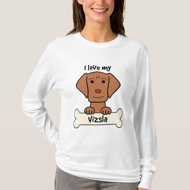 Camiseta Eu amo meu Vizsla (Frente)