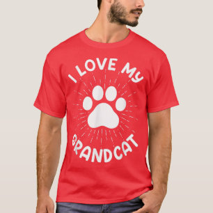 Camiseta Eu amo meu vovô, vovô do Cat Lover vovô, vovó Gr