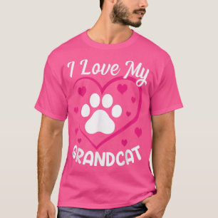 Camiseta Eu amo meu vovô, vovô do Cat Lover vovô, vovó Gr