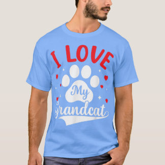 Camiseta Eu amo meu vovô, vovô do Cat Lover vovô, vovó Gr