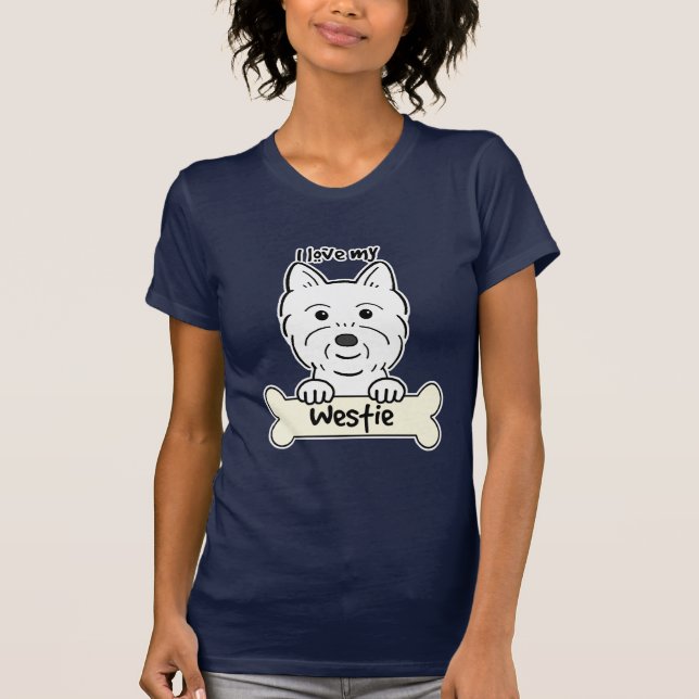 Camiseta Eu amo meu Westie (Frente)