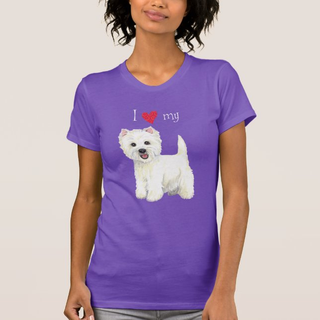 Camiseta Eu amo meu Westie (Frente)