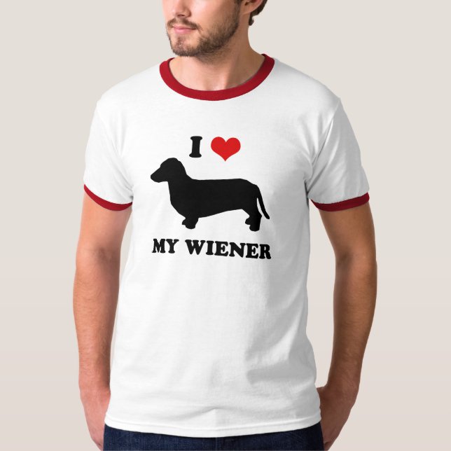 Camiseta Eu amo meu wiener (Frente)