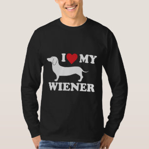 Camiseta Eu Amo Meu Wiener Dachshund