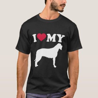 Camiseta Eu Amo Meu Wolfhound Irlandês