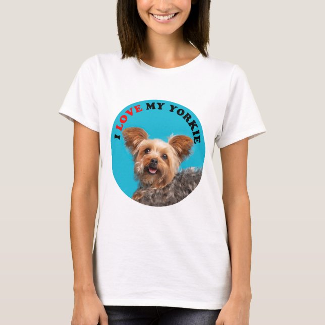 Camiseta Eu Amo Meu Yorkie (Frente)