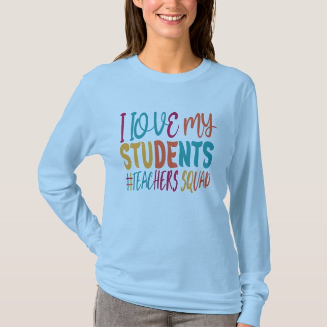 CAMISETA EU AMO MEUS ALUNOS. (Frente)