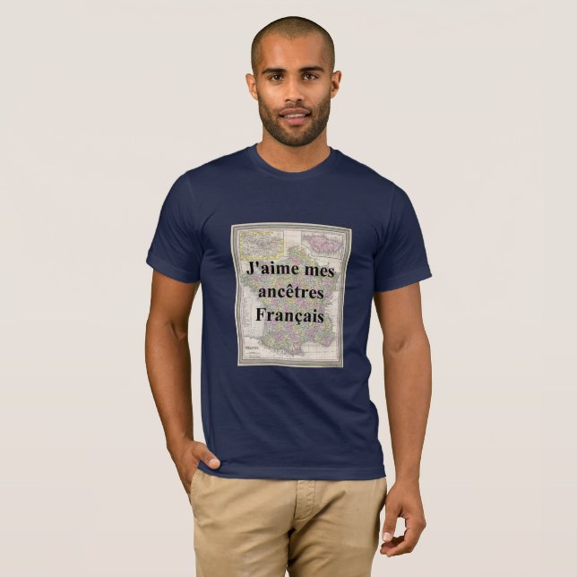 Camiseta Eu Amo Meus Ancestrais Franceses (Frente Completa)