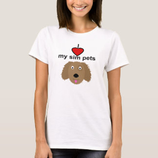 Camiseta Eu amo meus animais de estimação do sim - t-shirt