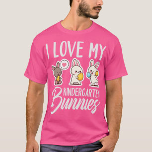Camiseta Eu Amo Meus Bunnies Do Jardim De Infância