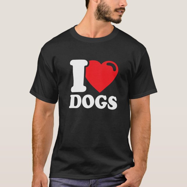 Camiseta Eu Amo Meus Cães - Eu Amo Cães (Frente)