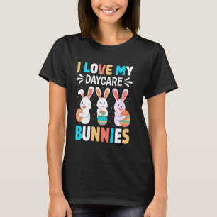 Camiseta Eu Amo Meus Coelhinhos da Creche Professora de Cre