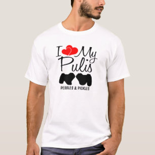 Camiseta Eu Amo Meus Dois Cachorros Puli