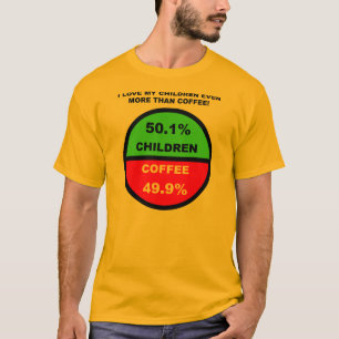Camiseta Eu Amo Meus Filhos Mais Que Café Engraçado