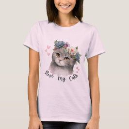 Camiseta Eu amo meus gatos 
