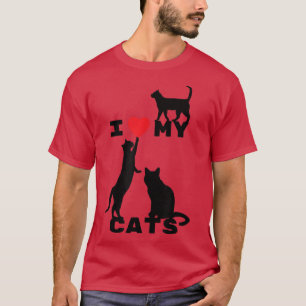 Camiseta Eu amo meus gatos