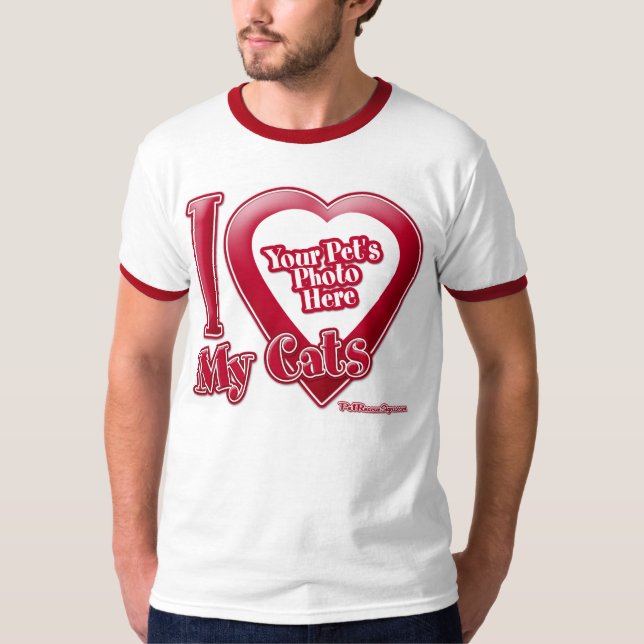 Camiseta Eu Amo Meus Gatos - Foto (Frente)