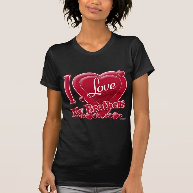 Camiseta Eu amo meus irmãos vermelho (Frente)