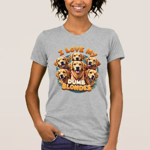 Camiseta Eu Amo Meus Louros Tontos Retrievers Golden Vintag