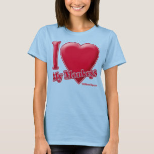 Camiseta Eu amo meus macacos