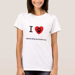 CAMISETA EU AMO MEUS MAIORES CÃES SUÍÇOS DA MONTANHA