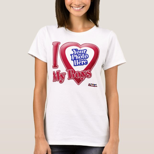 Camiseta Eu Amo Meus Meninos - Foto (Frente)