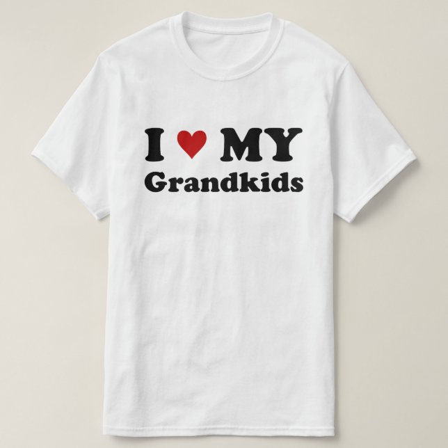 Camiseta Eu Amo Meus Netos (Frente do Design)