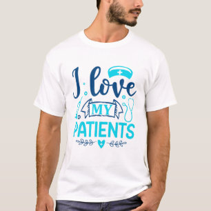 Camiseta Eu Amo Meus Pacientes Enfermeiro