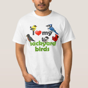 Camiseta Eu amo meus pássaros do quintal
