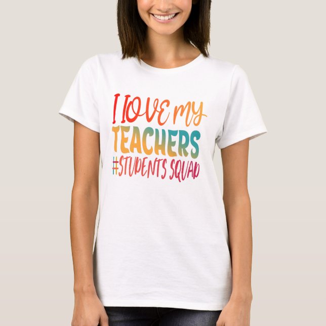 CAMISETA EU AMO MEUS PROFESSORES. (Frente)